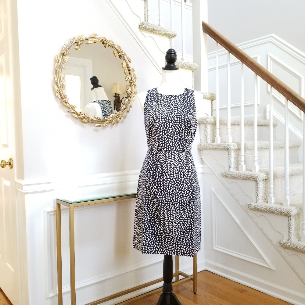 J.Crew sleeveless spotted career dress size 6 nwt